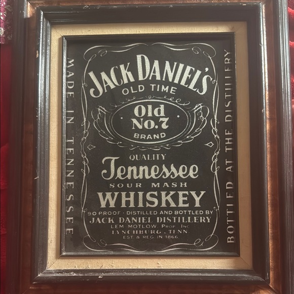 Jack Daniel's Whiskey Wall Art in Brown and Black - Picture 1 of 1